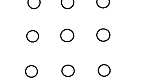 TEST IQ | Unește cele 9 cerculețe, folosind doar 4 linii, fără să ridici pixul de pe foaie