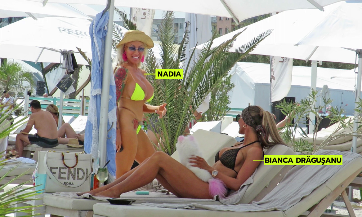 Rusoaica Valentina a părut să o impresioneze inclusiv pe Bianca Drăgușanu cu tatuajele sale intime (Foto: CANCAN.RO)