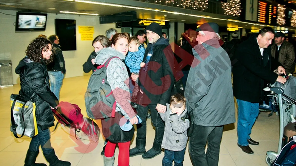 Calin Goia nu a fost in vacanta cu familia lui! Si-a lasat sotia singura cu copiii in avion