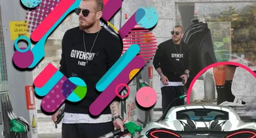 Filmări senzaționale cu ”Goe” din Liga I. A coborât în papuci la benzinărie ca să facă plinul McLaren-ului de 170.000 €!
