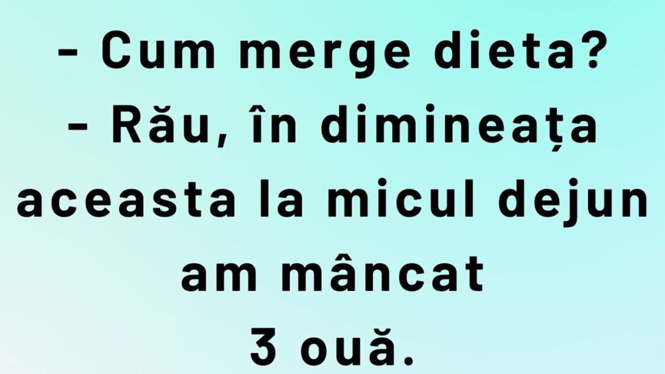 Bancul de joi | Dieta de după Anul Nou