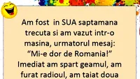BANCUL ZILEI | Am fost în SUA săptămâna trecută