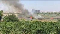 Incendiu de vegetaţie în Delta Văcăreşti!