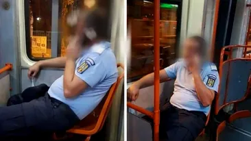 Un jandarm surprins fără mască în tramvai a fost sancționat de superiori
