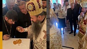 Gigi Becali a adus în România moaște de la muntele Athos!