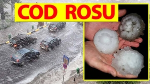ANM a emis codul roșu! Grindină de mari dimensiuni în România