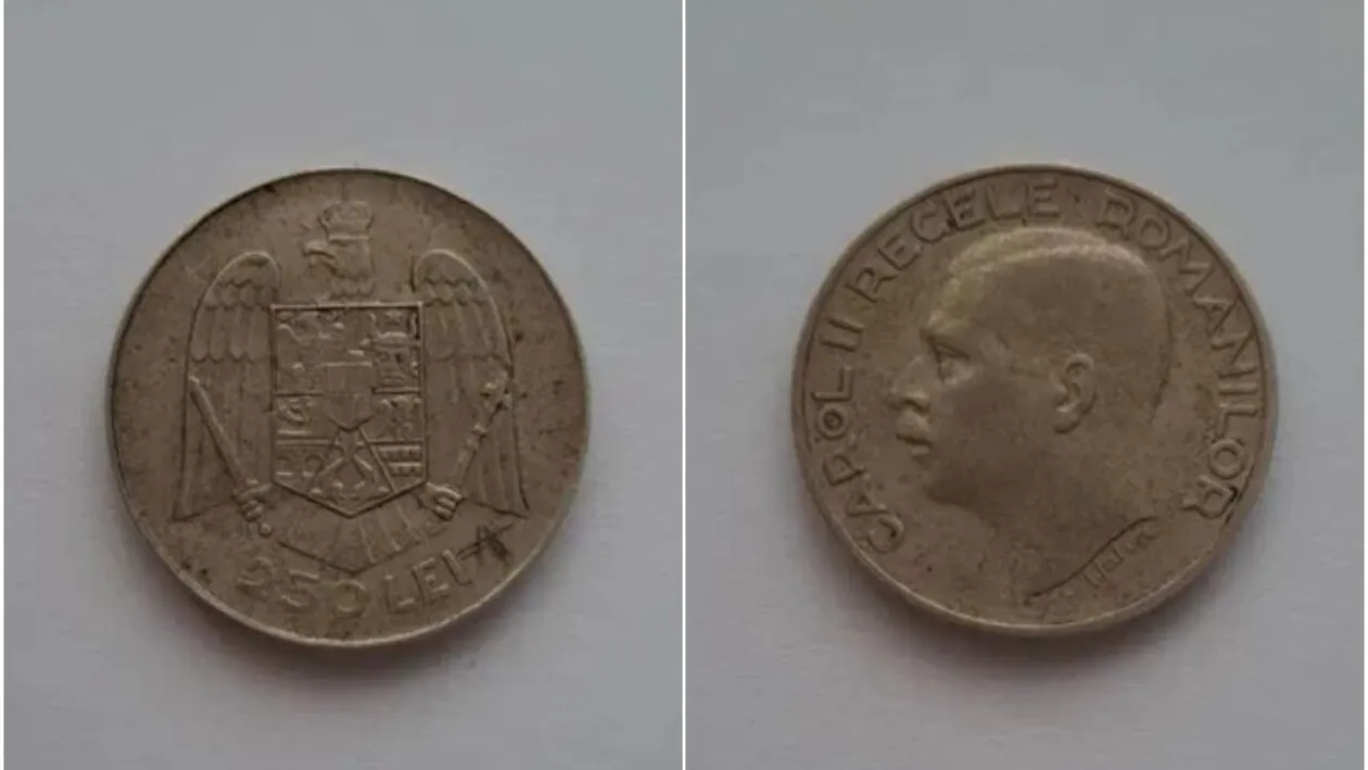 Tu mai ai așa ceva acasă? Prețul la care se vinde o monedă de 250 lei din 1935, pe OLX, în 2023