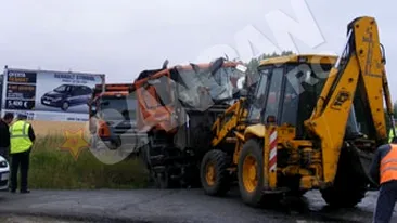 Coliziune in lant intre masini de mare tonaj, la iesirea din Arad
