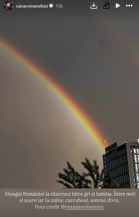 Postarea făcută de Oana Roman/ Sursa foto: Instagram