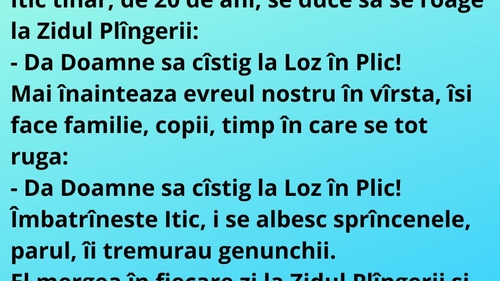 BANC | "Dă Doamne să câştig la Loz în Plic"