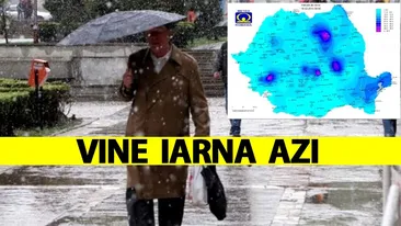 ANM a modificat prognoza. Vine iarna astăzi în România. Care sunt zonele vizate