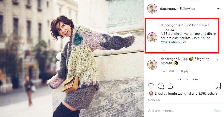 Dana Rogoz, din nou gravidă!? A ținut să se afle de la ea: „A 88-a zi din an va rămâne una dintre acele zile de neuitat”