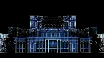 iMapp Bucharest 555 - proiectii pe Palatul Parlamentului. Spectacol de sunet, culoare si lumini