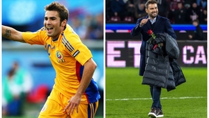 Adrian Mutu i-a îndeplinit visul fiului său! Micuțul Tiago, față în față cu Cristiano Ronaldo. FOTO