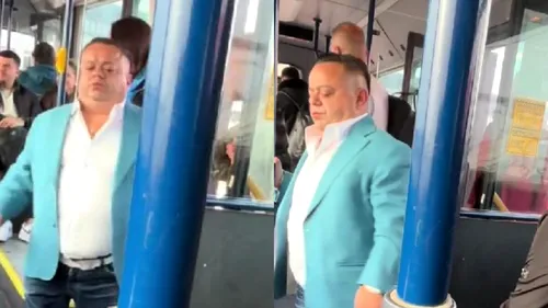 Imagini virale cu Adrian Minune în autobuz. Comentariile internauților i-au amuzat teribil pe români: ”Era îngândurat, repeta poezia pentru serbare”