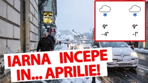 În România, iarna începe în.. aprilie! Meteorologii Accuweather anunță ninsori și viscol în aceste orașe
