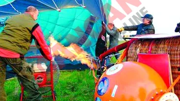 Racheta noastra zboara cu balonul