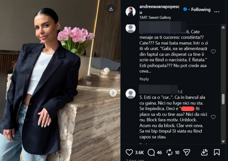 Acuzații la adresa foștilor socrii ai Andreei Popescu? Cine susține că ar plăti oameni să o denigreze pe fosta noră
