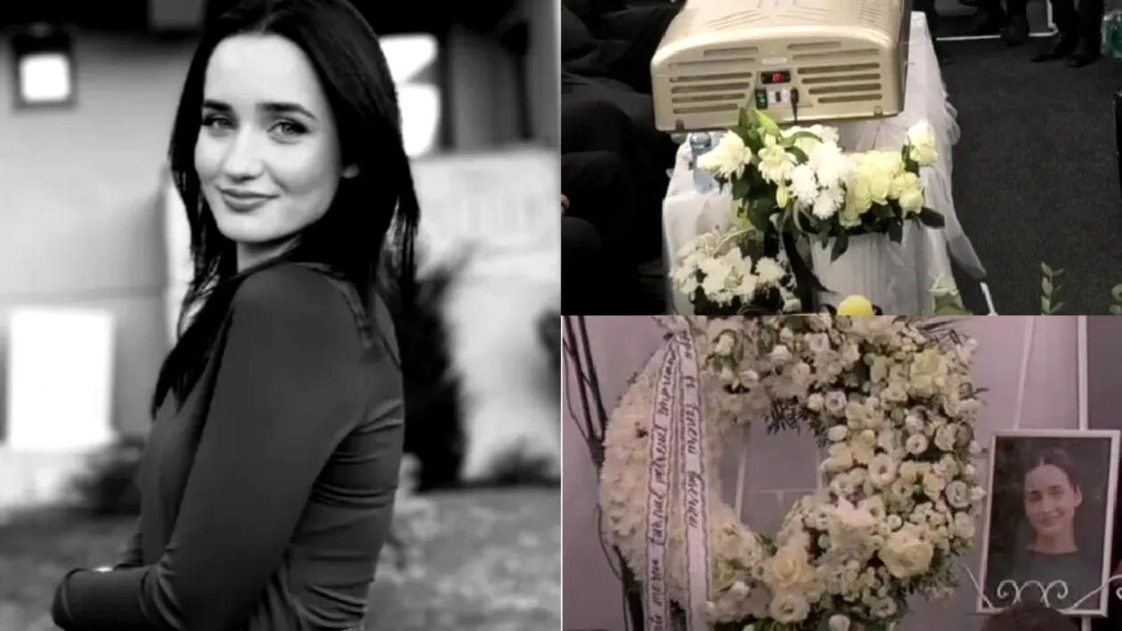 Amalia Semeniuc, tânăra rănită grav în accidentul din Suceava în care au murit mama și sora ei, a fost înmormântată. Imaginile durerii!