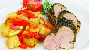 Muschiulet de porc la cuptor