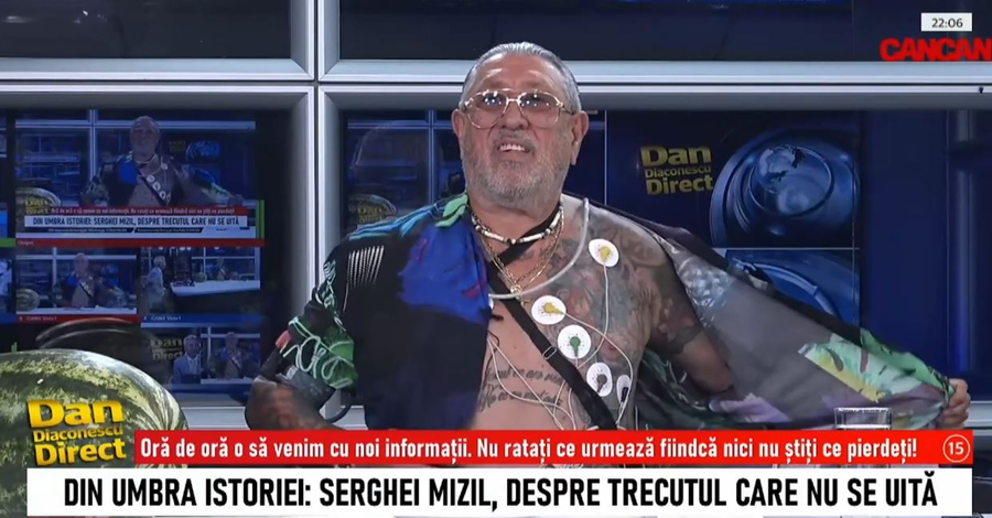 Serghei Mizil și-a dat jos hainele în direct și a arătat aparatura pe care o deținea
