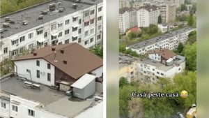 Asta e ultima! Cum arată vila cu mansardă, construită pe acoperişul unui bloc