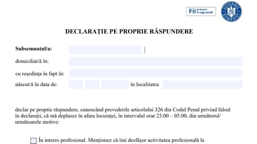 Atenție! Declarațiile pe proprie răspundere făcute pe telefon nu sunt valabile. De se cere orginalul
