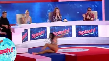 Accident la Splash! Vedete la apă. Artista a căzut, în direct, la TV