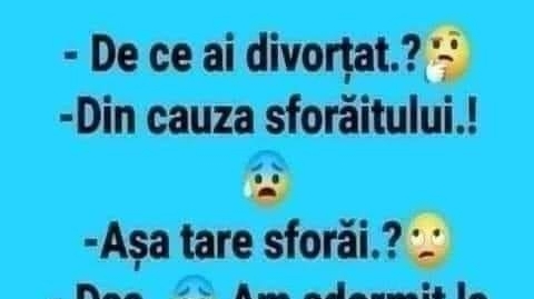 BANC | Un bărbat a divorțat din cauza sforăitului