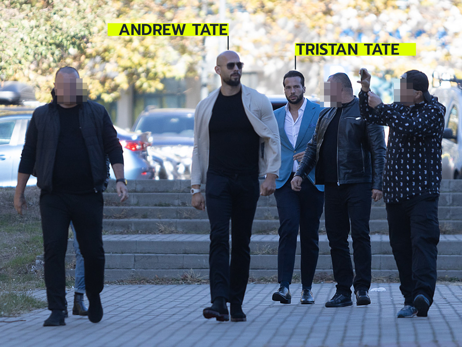 Andrew ”Cobra” Tate și Tristan Tate ajung la proces (Foto: CANCAN.RO)