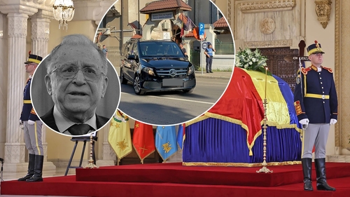 Cortegiul funerar al lui Ion Iliescu a pornit. Trupul fostului președinte al României a fost depus la Palatul Cotroceni
