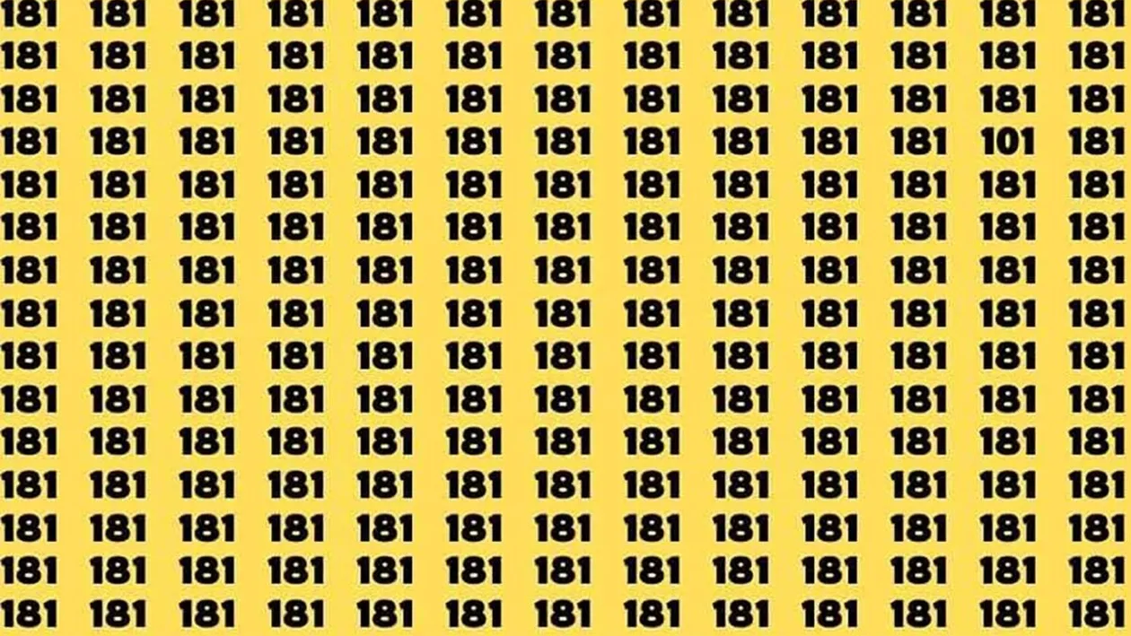 Test de perspicacitate | Găsiți numărul 101 în maximum 3 secunde!