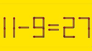 Test IQ exclusiv pentru genii | Mutați un singur chibrit, pentru a corecta 11 - 9 = 27