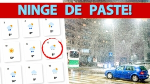 Vortex polar în aprilie | Ninge de Paște în România. Care sunt localitățile afectate, conform meteorologilor Easeweather