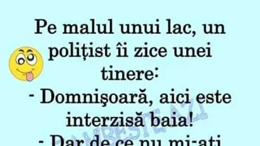BANC | Polițistul, domnișoara și scăldatul