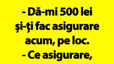 BANC | Bulă și asigurarea de 500 lei