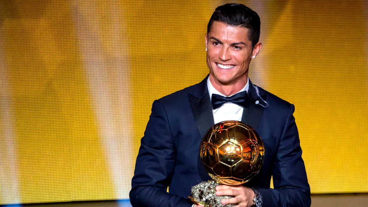 Cristiano Ronaldo a câştigat Balonul de Aur pentru a cincea oară!