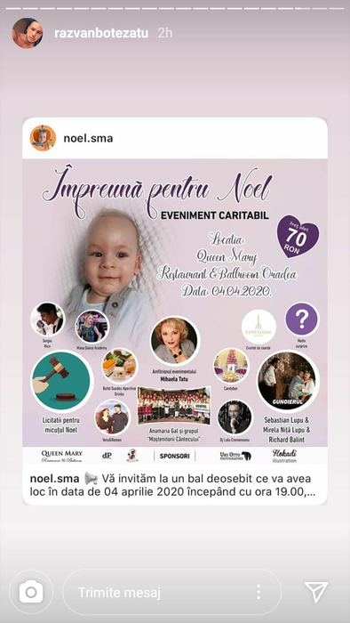 Misha, Roxana Vancea, dar și alte vedete, apeluri disperate pentru Noel, un bebeluș de 7 luni. A diagosticat cu o boală genetică rară