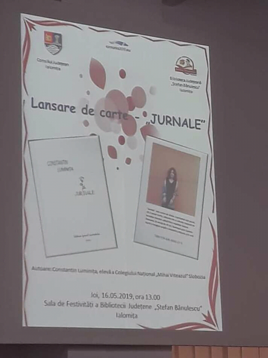 Invitația la lansarea de carte a Luminiței