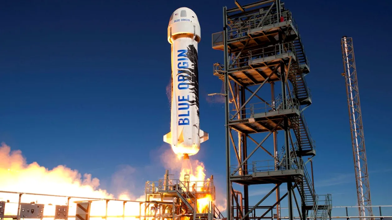 Primul zbor turistic în spatiu! Racheta New Shepard, cu Jeff Bezos și alți trei astronauți la bord, a decolat în urmă cu puțin timp