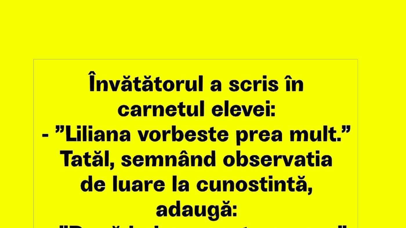 BANCUL ZILEI | "Liliana vorbește prea mult"