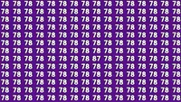 Test de inteligență | Depistați singurul număr din imagine diferit de 78! Geniile reușesc în 7 secunde