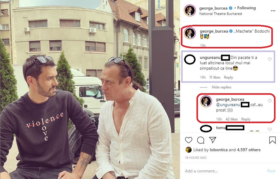 George Burcea, un nou mesaj acid în legătură cu relația fostei soții, Andreea Bălan, alături de Tiberiu Argint: “Eu, prost…”