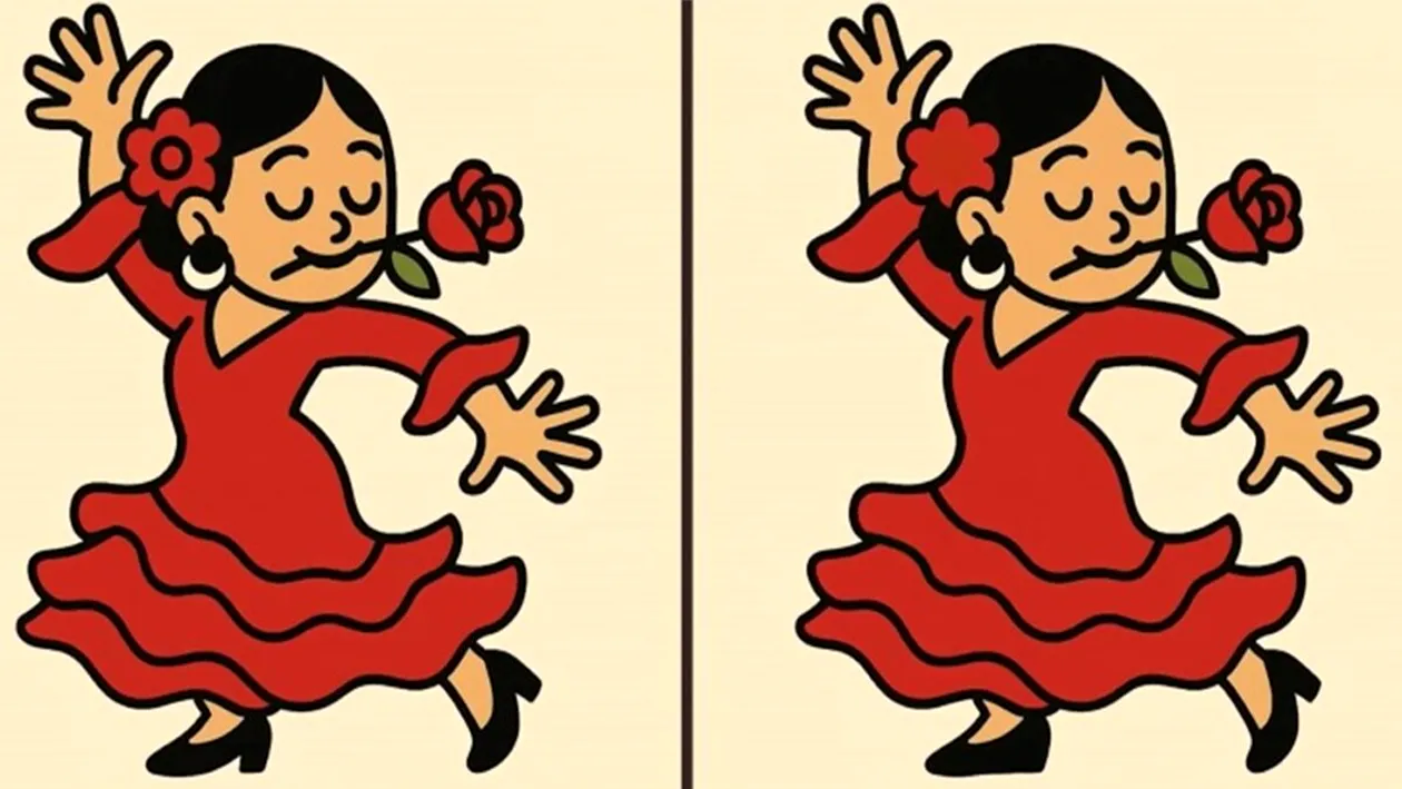 TEST IQ | Găsiți cele 3 diferențe dintre aceste două dansatoare, în cel mult 43 de secunde