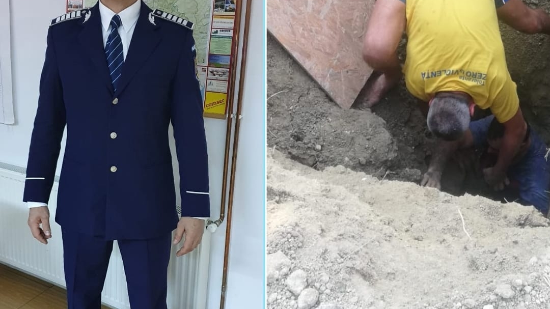 Povestea unui polițist din cadrul IPJ Hunedoara care a emoționat! Bărbatul a salvat viața unei persoane, după ce a căzut într-un canal
