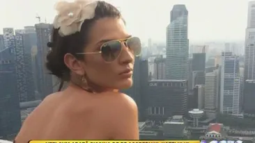 Raluca Ogica a facut baie in cea mai spectaculoasa piscina din lume! A fost in Singapore si s-a balacit la sute de metri inaltime!