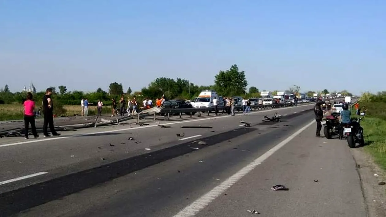 Trafic oprit pe Autostrada București – Pitești, în urma unui accident