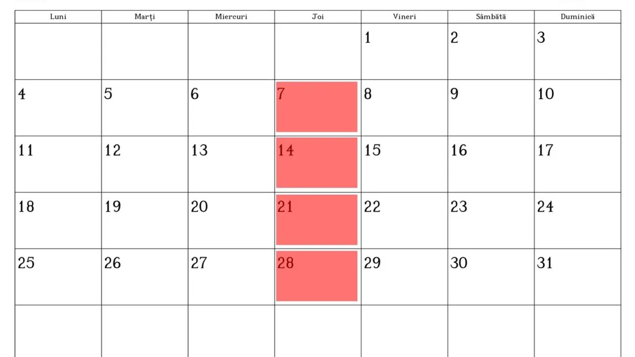 Test de inteligență | Care este numărul maxim de zile de joi care pot fi în același an calendaristic?