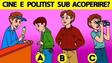 Test de logică | Unul dintre acești 3 tineri este, de fapt, polițist sub acoperire. Știți care?