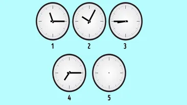 Test de logică pentru genii | Ce oră ar trebui să arate al cincilea ceas?